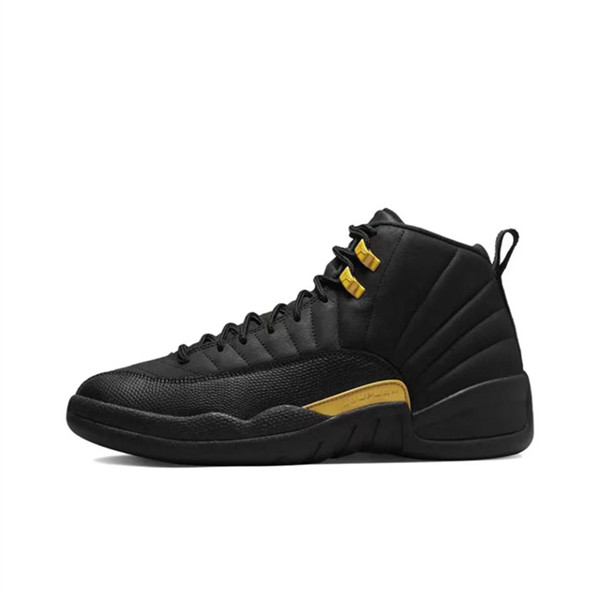 Men's Running weapon Air Jordan 12 Black/Gold Shoes 080